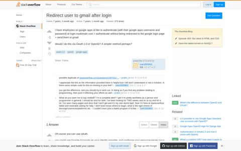 Redirect user to gmail after login - Stack Overflow