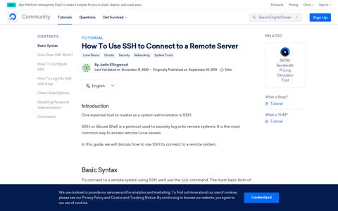 How To Use SSH to Connect to a Remote Server | DigitalOcean