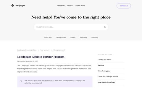 Leadpages Affiliate Partner Program – Leadpages Knowledge ...