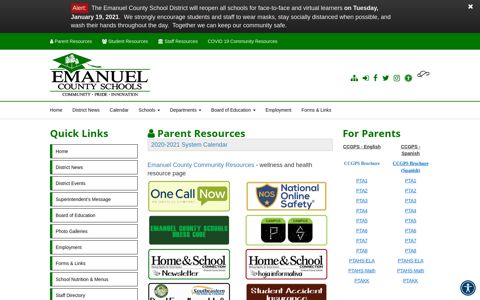 </i> Parent Resources - Emanuel County Schools