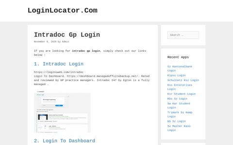 Intradoc Gp Login - LoginLocator.Com