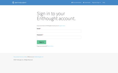Sign in to your Enthought account. - Enthought Documentation