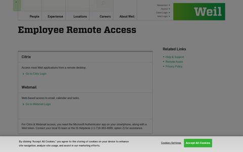 Employee Remote Access - Weil, Gotshal & Manges LLP