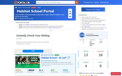 Habitat School Portal