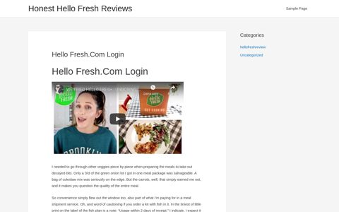 Hello Fresh.Com Login | Honest Hello Fresh Reviews