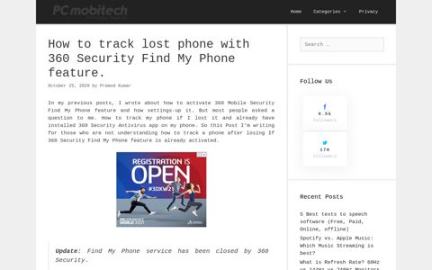 How to track lost phone with 360 Security Find My Phone ...