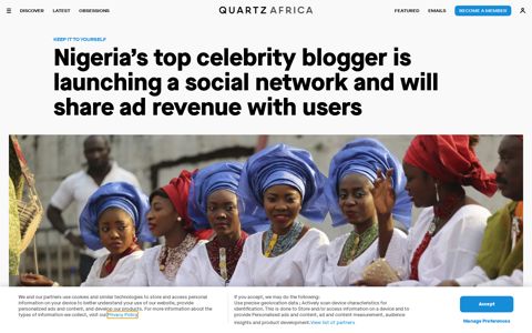 Nigerian super-blogger, Linda Ikeji, has launched a social ...