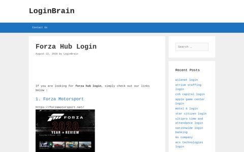 forza hub login - LoginBrain