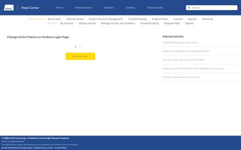 Change School Name on Student Login Page - Lexia Help ...