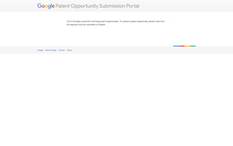 Patent Opportunity Submission Portal – Google