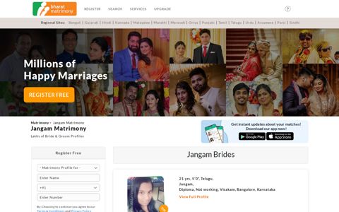 Jangam Matrimony - Find lakhs of Jangam Brides / Grooms ...