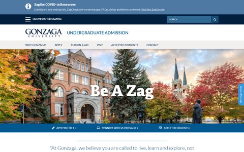Undergraduate Admission | Gonzaga University