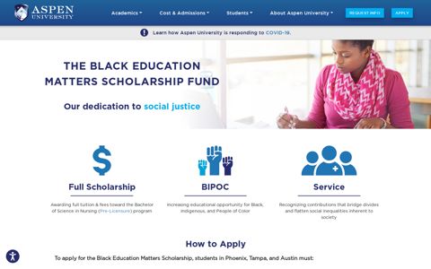 Black Education Matters Scholarship - Aspen University