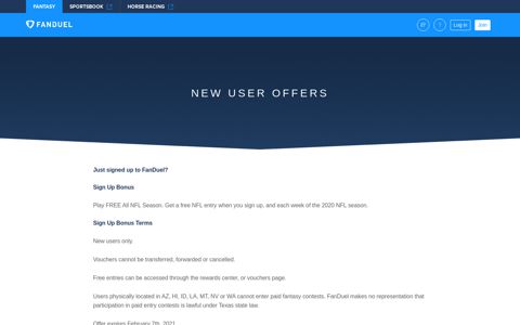New User Offers - FanDuel