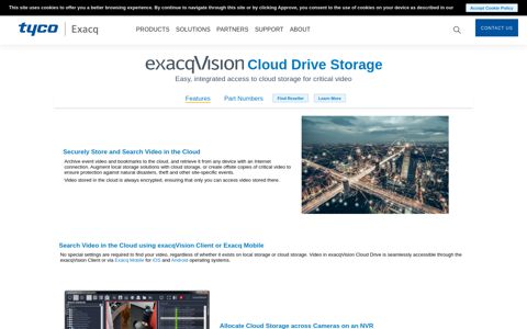 exacqVision Cloud Drive Storage | Exacq from Tyco Security ...