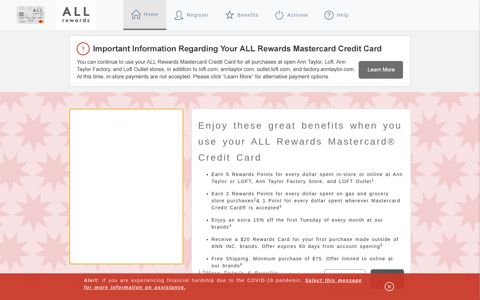 All Rewards Mastercard Credit Card - Home - Comenity