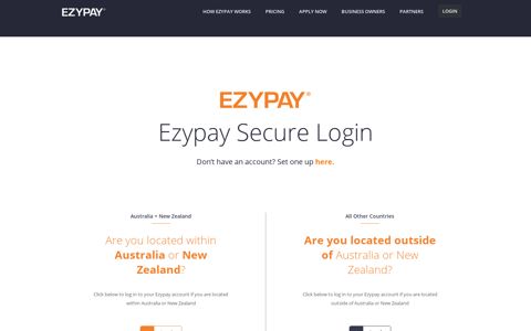 Secure Login | Ezypay