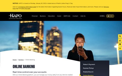 Online Banking - HAPO Community Credit Union