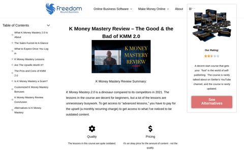 K Money Mastery Review [2020]: Is KMM 2.0 Still Worth It?