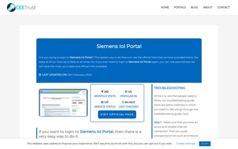 Siemens Iol Portal - Find Official Portal - CEE Trust