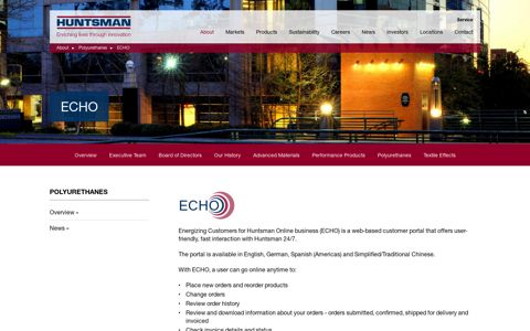 ECHO :: Huntsman Corporation (HUN)