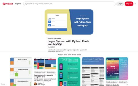 Login System with Python Flask and MySQL in 2020 - Pinterest