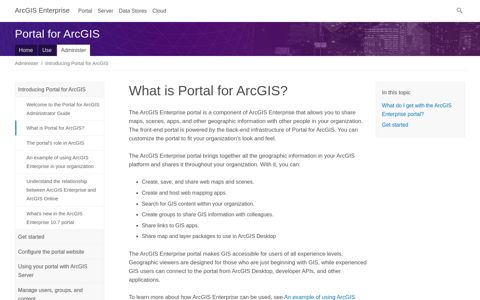 What is Portal for ArcGIS?—Portal for ArcGIS | ArcGIS Enterprise