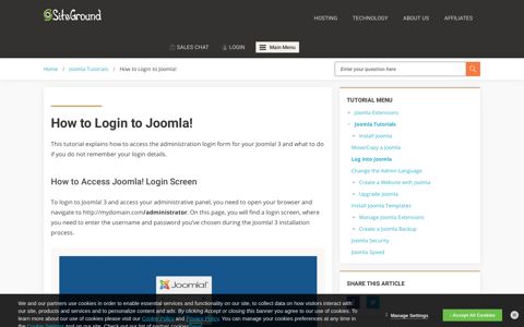 How to Login to Joomla! - SiteGround