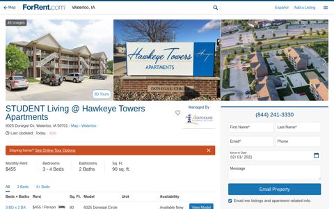 STUDENT Living @ Hawkeye Towers Apartments For Rent in ...