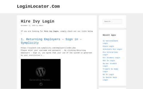 Hire Ivy Login - LoginLocator.Com