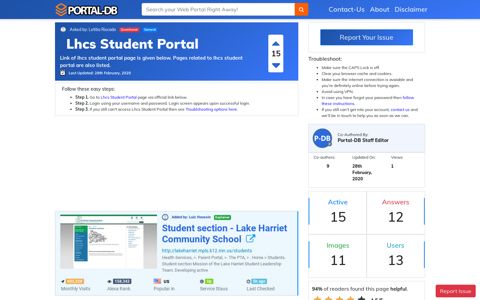 Lhcs Student Portal
