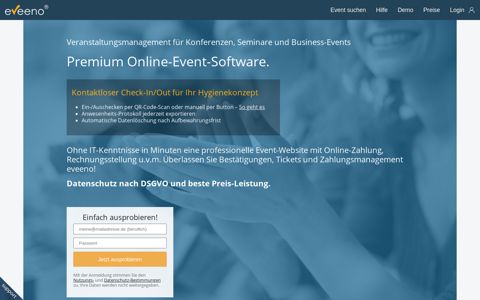 Innovative Online Event-Software - eveeno.de