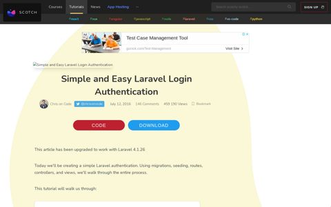 Simple and Easy Laravel Login Authentication ― Scotch.io