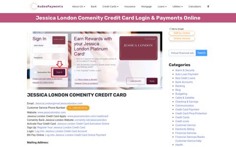 Jessica London Comenity Credit Card Login & Payments Online