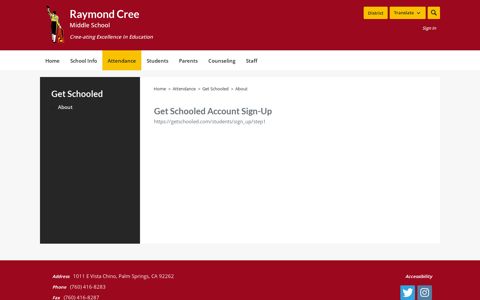 Get Schooled Account Sign-Up - Palm Springs Unified School District