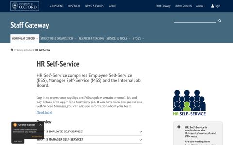 HR Self-Service | Staff Gateway