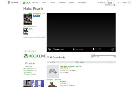 Halo: Reach - Xbox 360 Marketplace