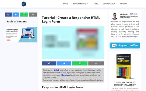 Tutorial - Create a Responsive HTML Login Form