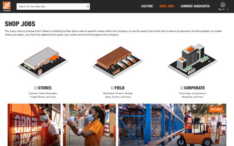 Jobs, Areas & Categories ... - The Home Depot Career Areas