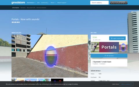 Portals - Now with sounds! · gmodstore