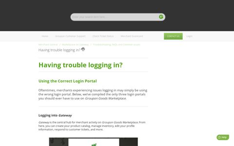 Having trouble logging in? : Groupon Goods Marketplace
