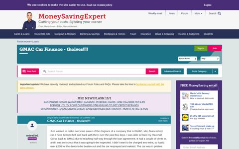GMAC Car Finance - theives!!!! — MoneySavingExpert Forum
