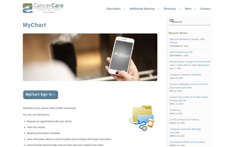 MyChart - Cancer Care Specialists of Illinois