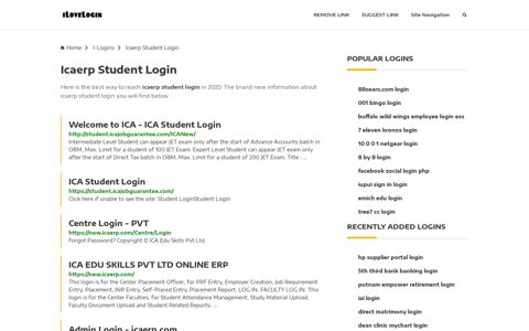 Icaerp Student Login ❤️ One Click Access