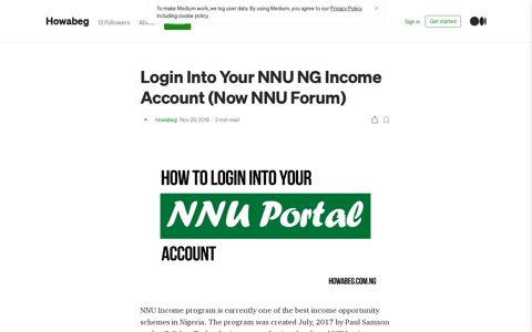 Login Into Your NNU NG Income Account (Now NNU Forum ...