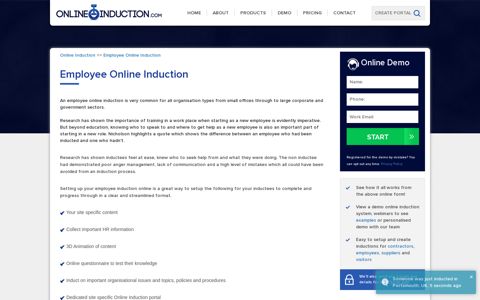 Employee Online Induction System for Staff & Employee ...