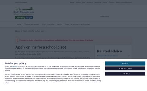 Apply online for a school place | South Gloucestershire