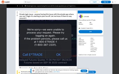 Etrade login issue - anyone having this issue with the etrade ...