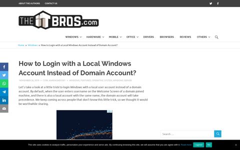 How to Login with a Local Account instead of Domain Account