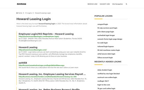 Howard Leasing Login ❤️ One Click Access - iLoveLogin
